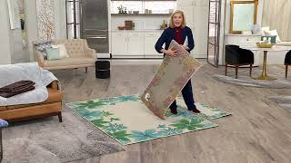 Ultimate Innovations Hummingbird Floral Border Rug on QVC