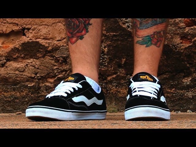 Tênis Skate Mad Rats Old School Preto Faixa Branca