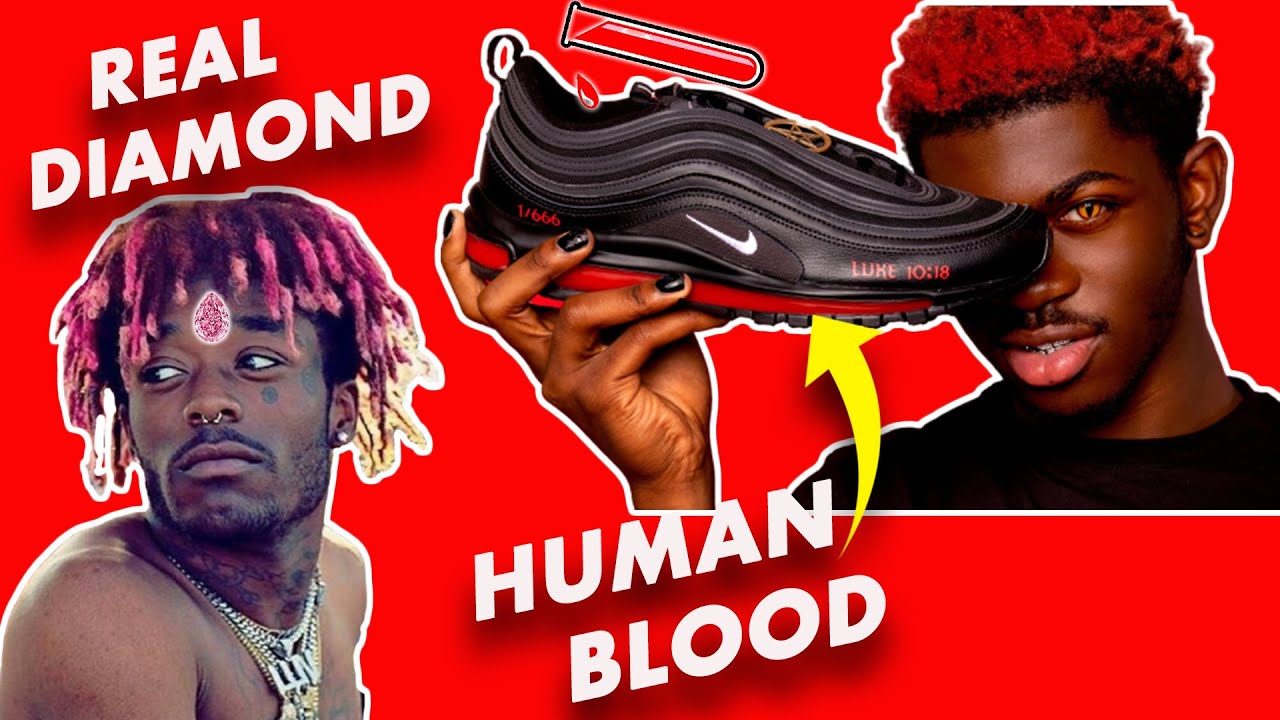 Human Blood In Satan Shoes Lil Uzi Vert Diamond Implant Youtube