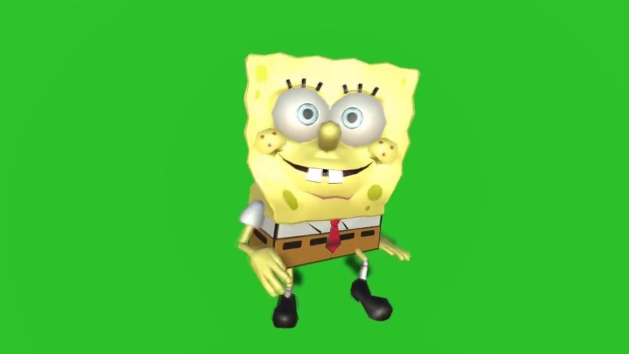 Spongebob Squarepants Fortnite Default Dance But In Green Screen - roblox default dance greenscreen youtube