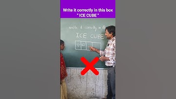Write it correctly in this box "ICE CUBE" ..Activity for students