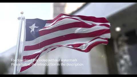 Liberia flag with 3d effect blowing in the wind 3D Flag V2 long