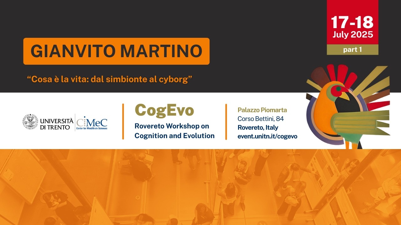 CogEvo 2025 | July 16, 2025 | Lectio Magistralis, Prof. Gianvito Martino