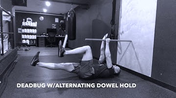 Deadbug w/Alternating Dowel Hold - Upside Strength Exercise Library