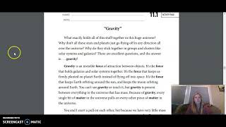 3rd Grade ELA - Unit 7 Lesson 11 Astronomy: Our Solar System, Beyond:Gravity - Close Reading, Part 1