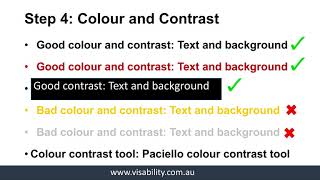 Step 4: Colour and contrast
