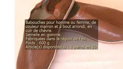 BABOUCHE MAROCAINE EN CUIR