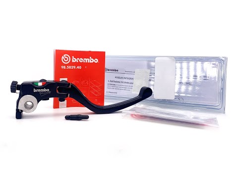 COMPLETE SHORT BRAKE LEVER BREMBO RACING PER POMPA 15 RCS video