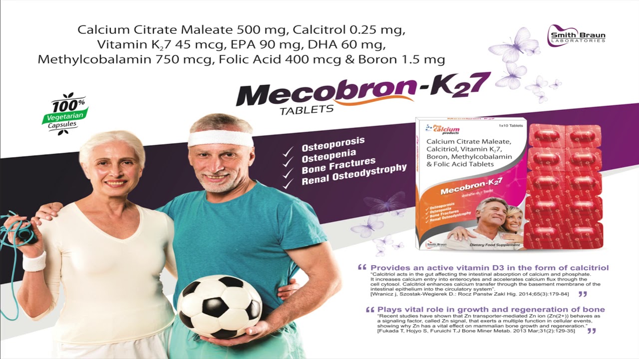 Mecobron K27 Tablets Calcium Citrate Maleate Calcitriol Vitamin K27