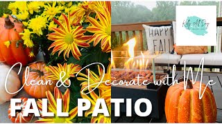 2022 FALL PATIO CLEAN AND DECORATE, FALL PATIO \& PORCH DECORATING IDEAS, BUDGET FRIENDLY FALL DECOR