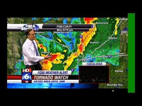 FOX 6 Tornado Warning 4-28-14 part 1