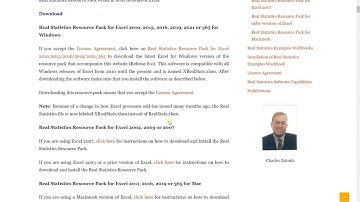 Real-Statistics Excel Add-in Installation