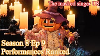 Season 8 Ep 9 Performances ranked (The masked singer US)