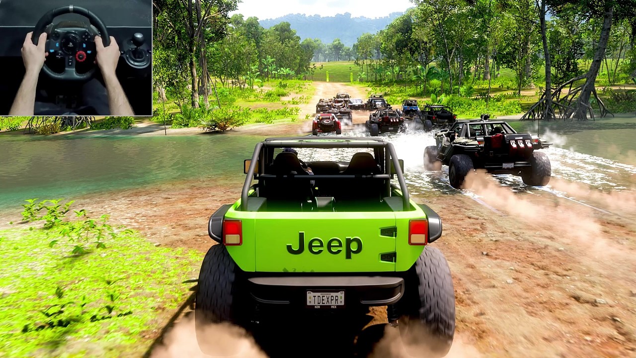 Jeep Trailcat VS Unlimited Offroad - forza horizon5 | logitech g29 steering wheel