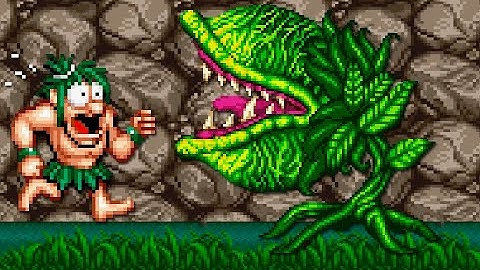 Joe & Mac Caveman Ninja (Arcade) All Bosses (No Damage)