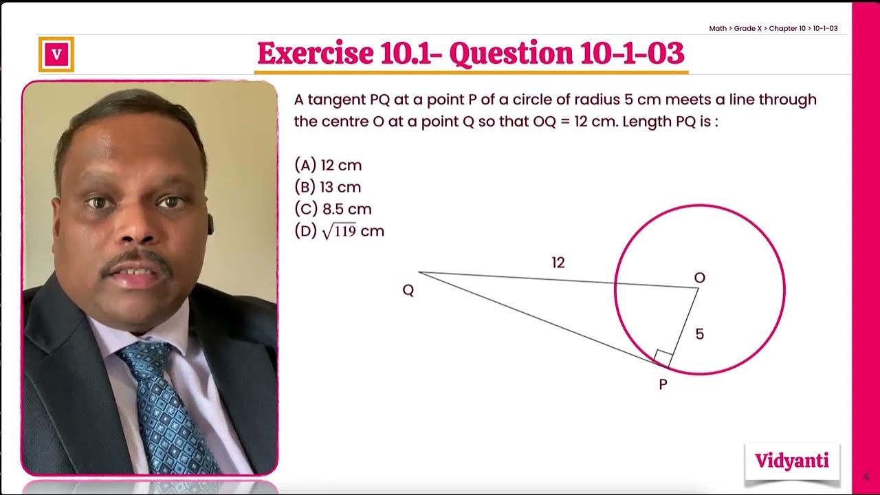 Question 10 1 03 grade x math exercise 10 1 a tangent pq at a point p