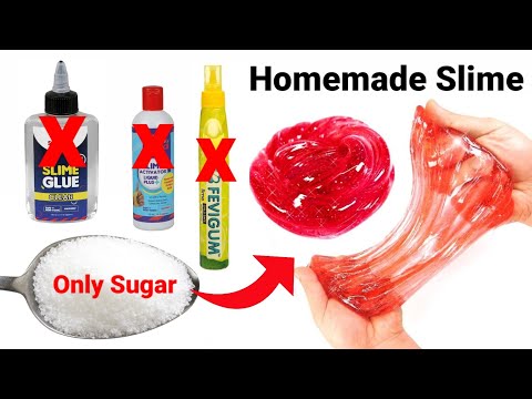 No Borax No Glue Slime/How to make Slime at home/DIY Fluffy Slime/Flour Slime/Slime making #slime