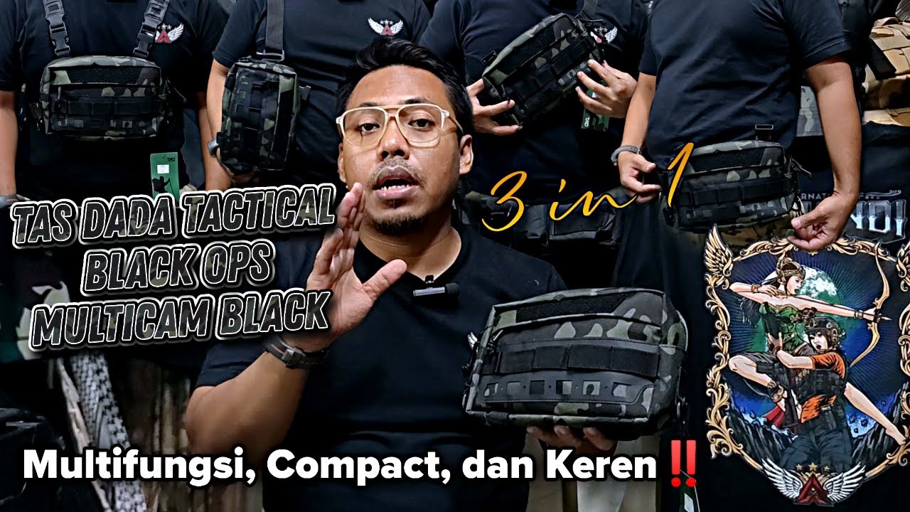 EDISI TERBARU ‼️ Tas Dada Tactical BLACK OPS MULTICAM BLACK - TAD tactical Gear
