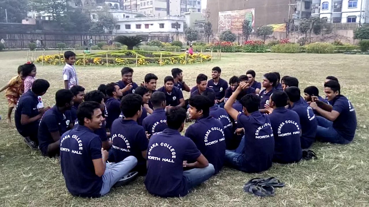 celebrating rag day dhaka college north hall batch-17 - YouTube