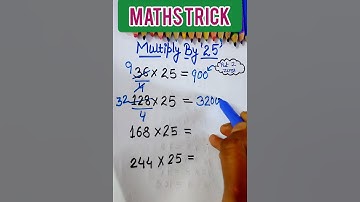 💯Fast Multiplication Trick // Multiply any number by "25" // Cool Math Tricks /Vedic math