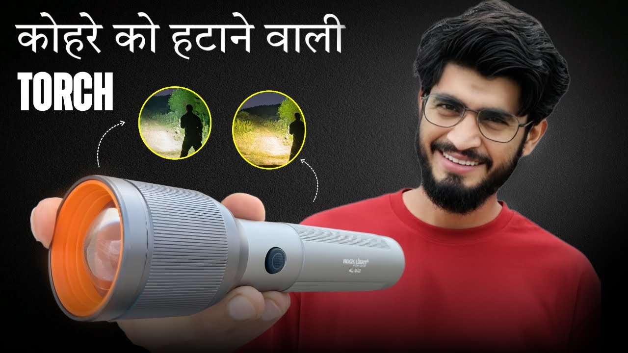 ROCKLIGHT RL-M40 high power, flashlight with two focus warm and cold with telescopic zoom