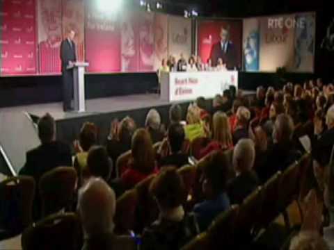 Derek Nolan addressing Labour Party Conference 2009