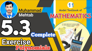 Exercise 5.3 class 11 NBF |Ex 5.3 class 11 NBF | National book foundation | Calculus Corner