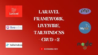 Laravel Framework, Livewire, Jetstream, Tailwindcss - CRUD #2