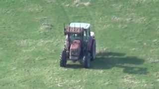 spreading fertiliser with massey ferguson