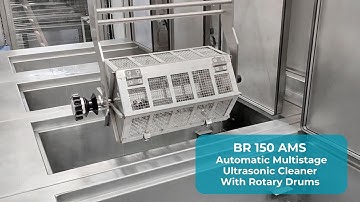 BR 150 AMS Automatic Multistage Ultrasonic Cleaner Machine with Rotary Drums