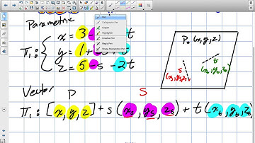 How to Learn Parametric to Vector Form of a Plane Grade 12 Calculus
