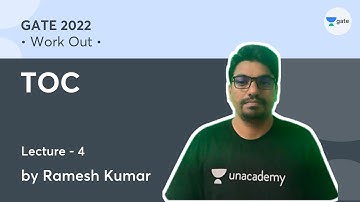 L 4 | TOC  Work Out | GATE 2022 CSE | Ramesh Kumar