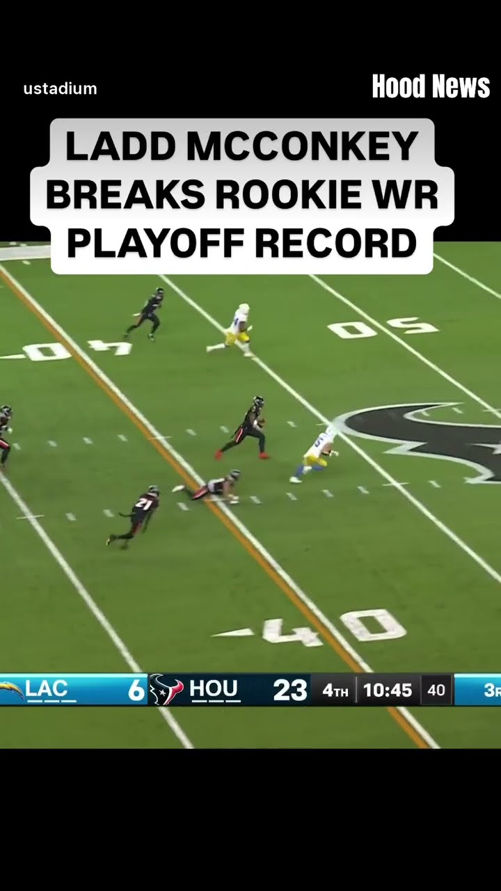 Playoff record #hoodnews #chargers #NFL #laddmcconkey #td #football #justinherbert #omg #how #wow #i