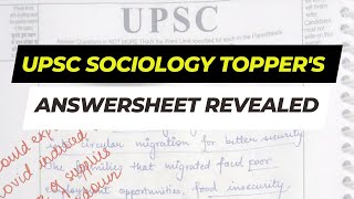 Komal Aggarwal - 315 MARKS in Sociology ? - Answer Sheets Revealed - UPSC Topper
