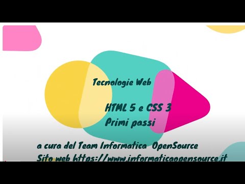 Esercitazione  HTML5 e CSS3