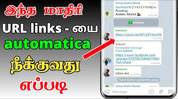 How to remove external links automatically in telegram group tamil |remove url automatic using bot