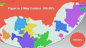 Paper.io 3 Map Control: 100.00% Biggest Map in the World