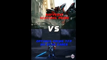 Optimus Prime Tfp No Star Saber Primeverse Vs Sentinel Prime Bayverse Dotm #transformers #shorts