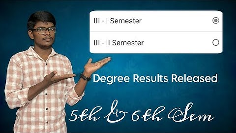 Degree Results Released 5th & 6th Sem || Results Link 🔗 is in Description