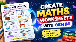 Information How to Create a Maths Word Problems Worksheet with Gemini | AI for Teachers Guide
