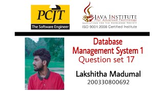 DBMS Practical Question Set 17 | Java Institute