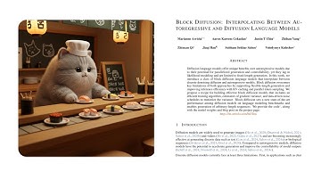 Block Diffusion: Interpolating Between Autoregressive and Diffusion Language Models (ICLR 2025)
