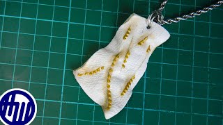 видео: Как быстро сделать кулон из кожи. картинка: Как быстро сделать кулон из кожи.