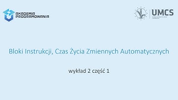 Podstawy Programowania - Wykład 2. Instrukcje sterujące, część 1