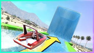 GTA 5 | What happens when you DRIVE into a GIANT WATER CUBE?