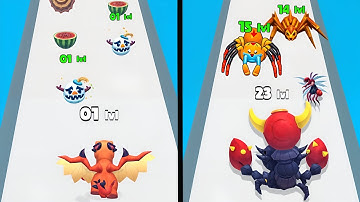 Monster Run Evolution game in MAX LEVEL ( Monster Runner Battle ) ⭐ Merge Simulator Battles