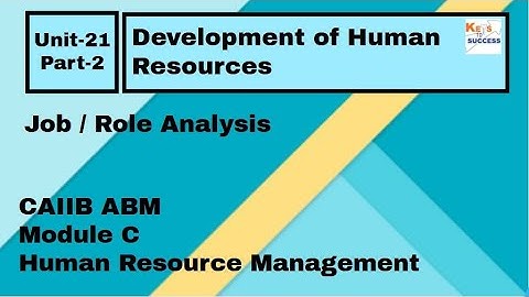 CAIIB ABM Module C: Unit 21: Development of Human Resources - Part 2