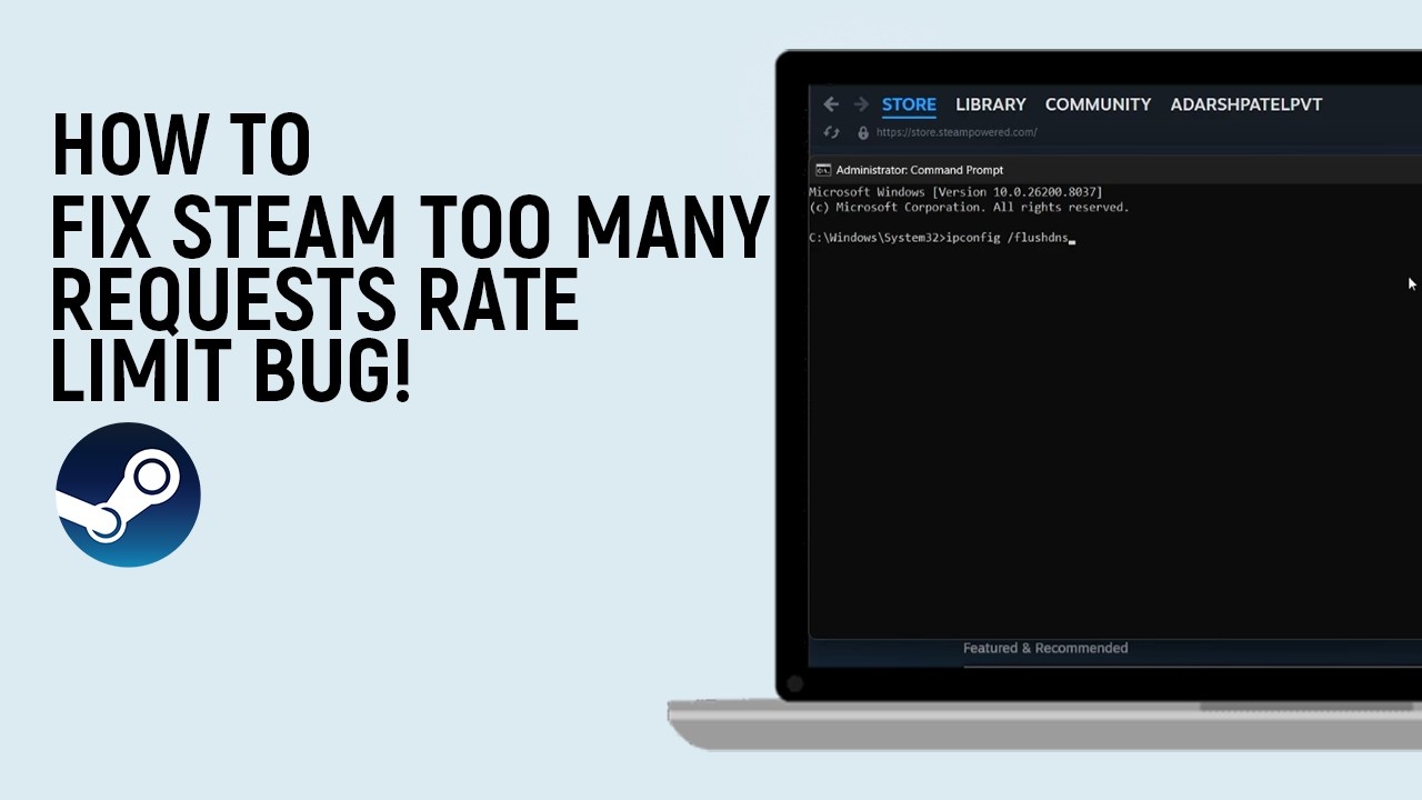 How to Fix Steam Too Many Requests Rate Limit Bug [easy] - YouTube