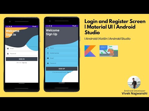 Login and Register Screen | Material UI | Android Studio #androidstudio #development #android