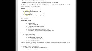 Long term Liabilities Chapter 14